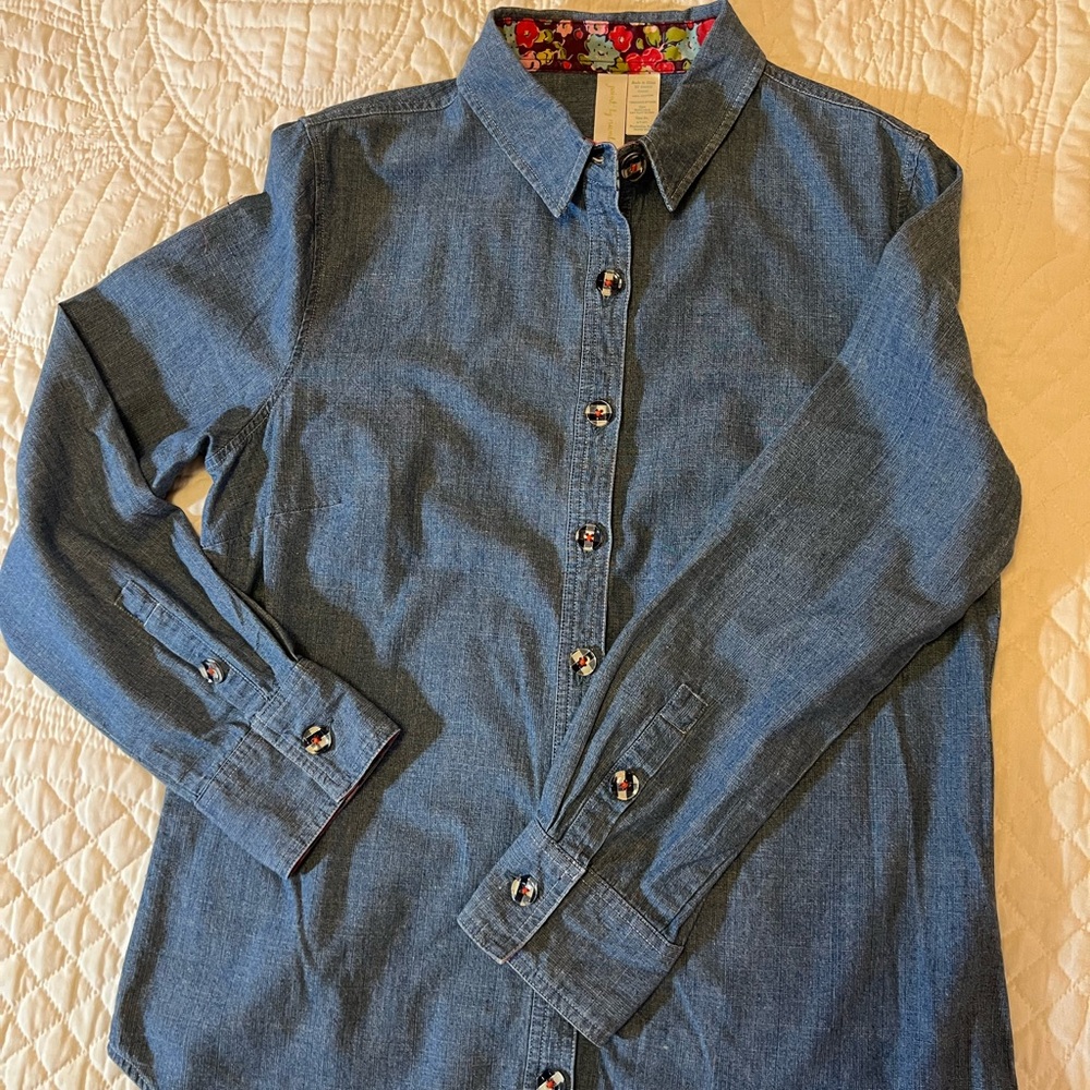 Matilda Jane Debim Blue Button Down Shirt